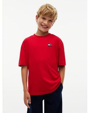 Tommy Hilfiger Camiseta De Punto Con Logo - Rojo