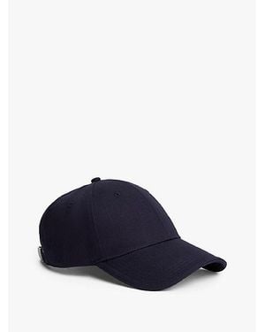 Tommy Hilfiger Baseballpet Met Visgraatweving En Zes Panelen - Blauw