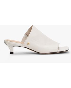 Tommy Hilfiger Leather Kitten Heels - White