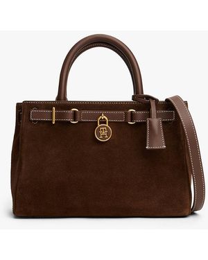 Tommy Hilfiger The American Icon Suede Tote Bag - Brown