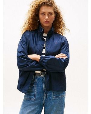 Tommy Hilfiger Cortavientos Amplio Plegable - Azul