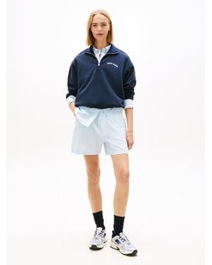 Tommy Hilfiger Linen Blend Five-Pocket Shorts - Blue