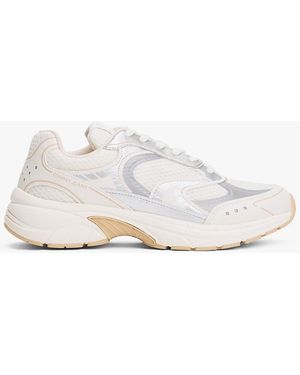 Tommy Hilfiger Mixed Texture Archive Runner Trainers - White