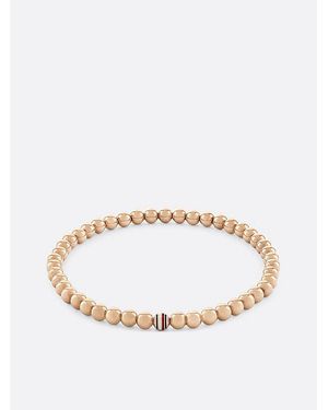 Tommy Hilfiger Carnation Plated Signature Bead Bracelet - Pink
