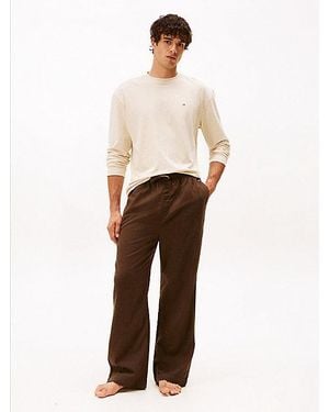 Tommy Hilfiger Essential Pyjama Aus Flanell - Weiß