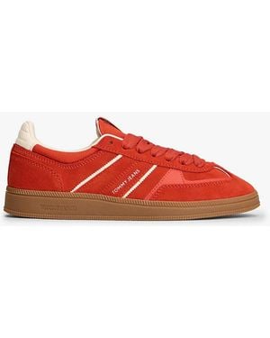Tommy Hilfiger The Greenwich Suede Trainers - Red