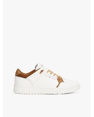 Tommy Hilfiger Basketball-Sneaker Mit Strukturmix Und Leder - Natur