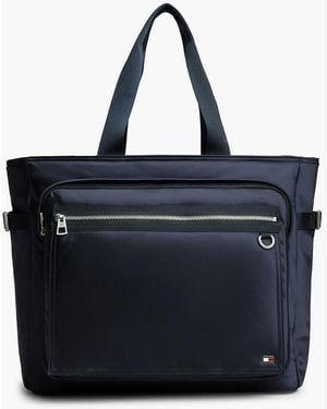 Tommy Hilfiger Enamel Flag Travel Weekender Bag - Blue