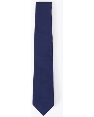 Tommy Hilfiger Woven Pure Silk Tie - Blue