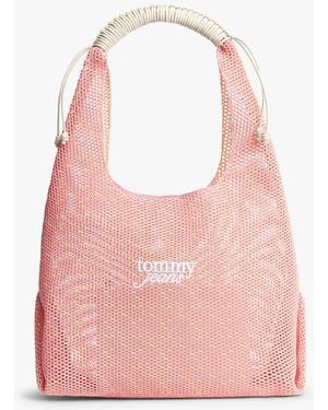 Tommy Hilfiger Woven Hobo Bag - Pink