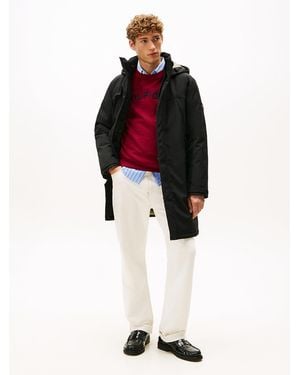Tommy Hilfiger Parka Tech Termico Imbottito Idrorepellente - Rosso
