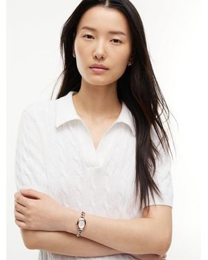 Tommy Hilfiger Oval Dial Rose Gold-plated Bracelet Watch - Natural