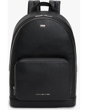 Tommy Hilfiger Sac À Dos Arrondi À Plaque Emblématique - Noir