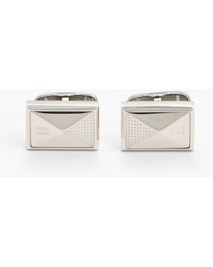 Tommy Hilfiger Stainless Steel Flag Cufflinks - White