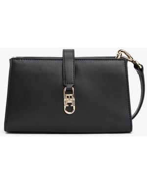 Tommy Hilfiger Th Monogram Plaque Crossbody Bag - Black