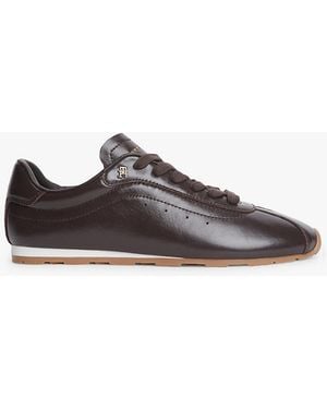 Tommy Hilfiger Th Monogram Plaque Leather Trainers - White