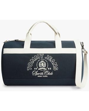 Tommy Hilfiger Logo Embroidery Duffel Bag - Blue