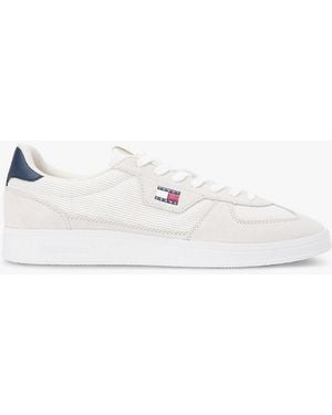 Tommy Hilfiger The Greenwich Mixed Texture Trainers - Natural