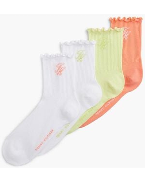 Tommy Hilfiger 4-Pack Short Socks - White