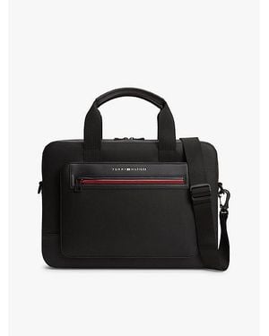 Tommy Hilfiger Maletín Para Portátil Con Logo Metálico - Negro