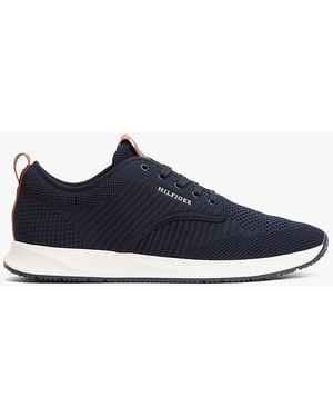 Tommy Hilfiger Baskets En Maille À Logo - Bleu