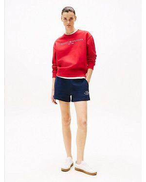 Tommy Hilfiger Sweatshorts Mit Logo-Stickerei - Rot