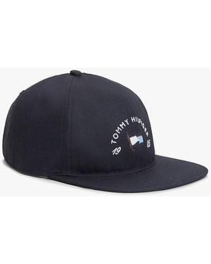 Tommy Hilfiger Heritage Canvas Logo Embroidery Baseball Cap - Blue