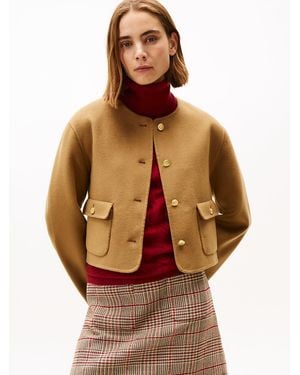 Tommy Hilfiger Double-faced Wool Blend Jacket - Brown