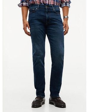 Tommy Hilfiger Denton Slim Straight Leg Jeans Mit Fade Effekt - Blau