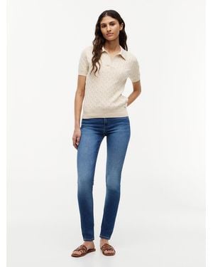 Tommy Hilfiger Como Whiskered Mid Rise Skinny Jeans - Blue
