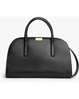 Tommy Hilfiger Iconic Leather Crossbody Satchel - Black