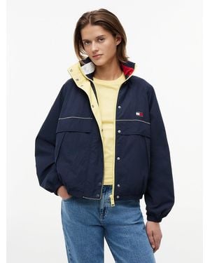 Tommy Hilfiger Water Resistant Oversized Regatta Windbreaker - Blue