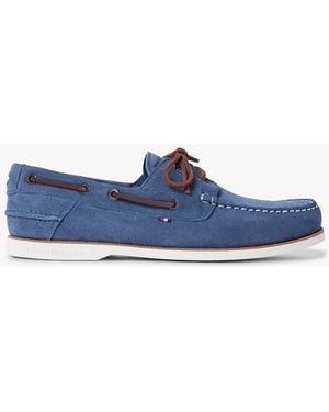 Tommy Hilfiger Suede Boat Shoes - White