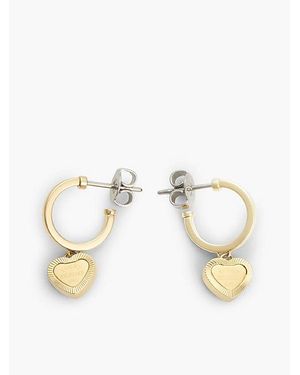 Tommy Hilfiger Pendientes De Aro Con Adorno De Corazón - Metálico