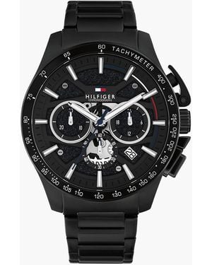 Tommy Hilfiger Ionic-Plated Stainless Steel Chronograph Watch - Black