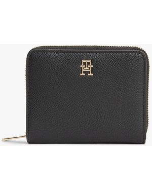 Tommy Hilfiger Hilfiger Icon Zip-around Flap Wallet - Black