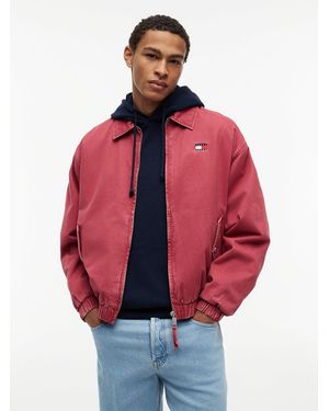 Tommy Hilfiger Washed Relaxed Harrington Jacket - Red