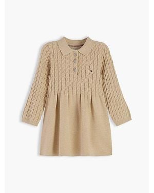 Tommy Hilfiger Polo Jumper Dress And Bloomers Set - Natural