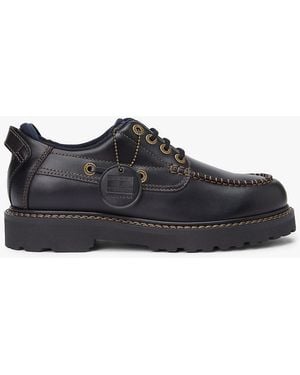 Tommy Hilfiger Archive Leather Cleat Boat Shoes - Black