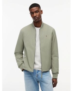 Tommy Hilfiger Logo Water Repellent Bomber Jacket - Green