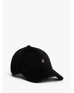 Tommy Hilfiger Chic Baseball-Cap Aus Wolle Mit Th-Monogramm - Schwarz