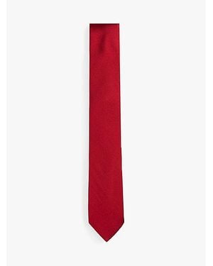 Tommy Hilfiger Corbata Lisa En Jacquard De Seda - Rojo
