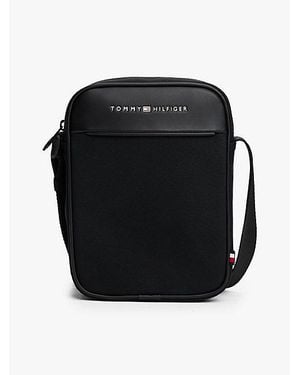 Tommy Hilfiger Crossbody-Reportertasche Mit Struktur-Einsatz - Schwarz