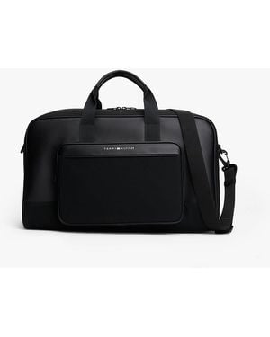 Tommy Hilfiger Sac Duffel À Bandoulière Et Logo En Métal - Noir