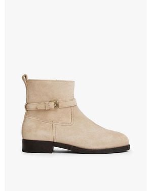 Tommy Hilfiger Botines De Montar En Ante Con Tira - Neutro
