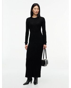Tommy Hilfiger Pure Wool Cable Knit Jumper Dress - Black