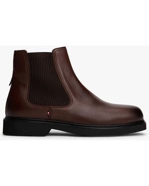Tommy Hilfiger Lightweight Leather Chelsea Boots - Brown