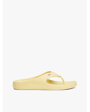 Tommy Hilfiger Zehentrenner Mit Flag Aus Emaille - Gelb