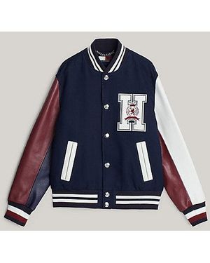 Tommy Hilfiger Varsity Jack Met Embleem En Ruglogo - Blauw