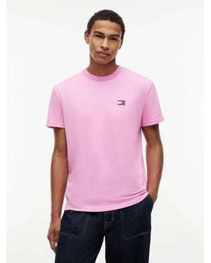 Tommy Hilfiger Tommy Flag Crew Neck T-Shirt - Pink